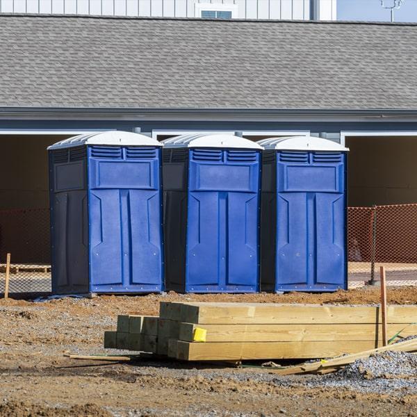 Heavy-duty construction site porta potty in Moreno Valley, California